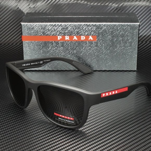 New Prada Linea Rossa Black Men's Sunglasses! - Picture 1 of 4